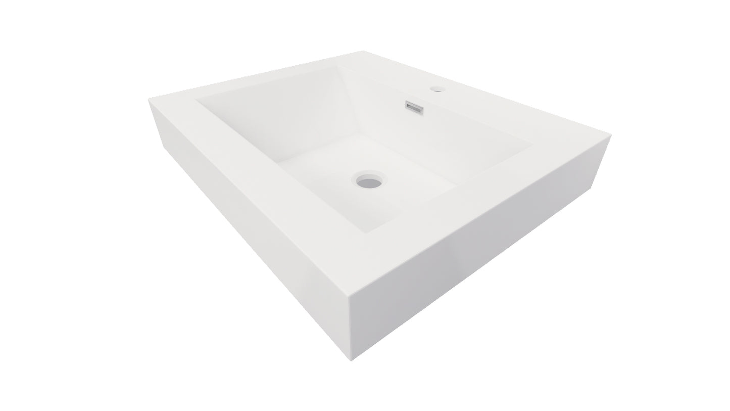 Nobel 24'' Width and 4'' Thickness Acrylic Sink