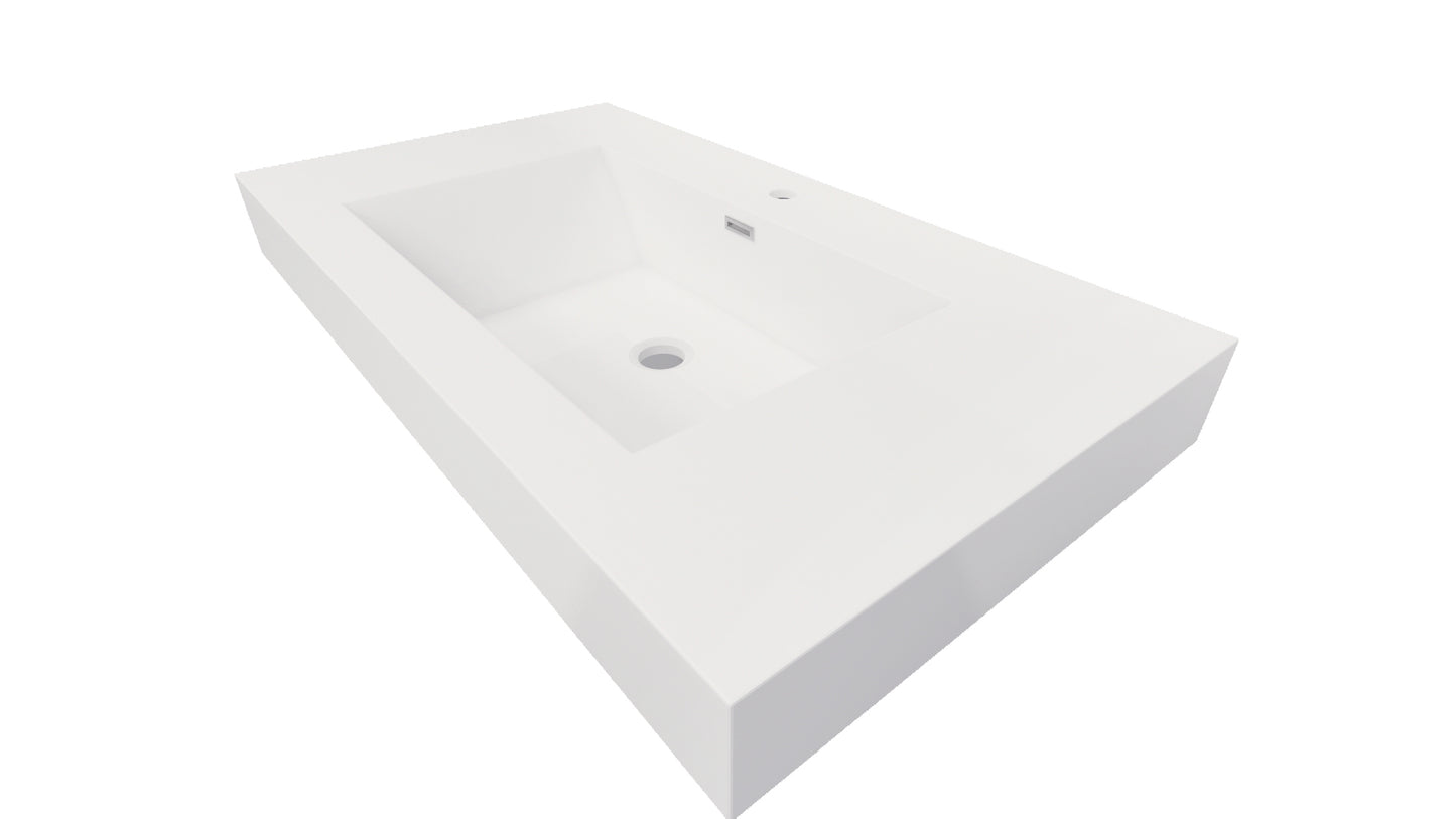 Nobel 36'' Width and 4'' Thickness Acrylic Sink