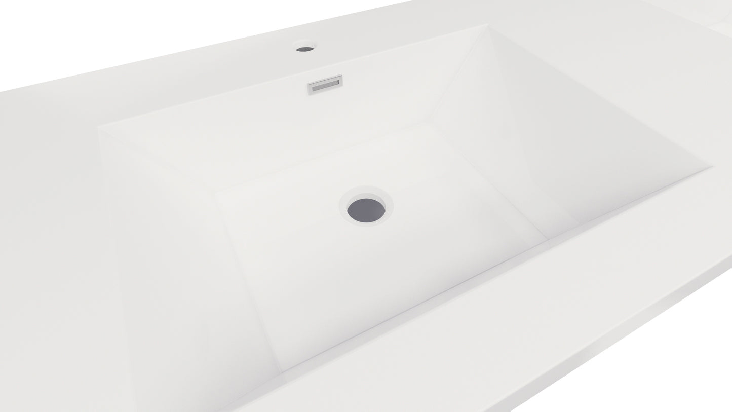 Nobel 60'' Width Double Sink and 4'' Thickness Acrylic Sink