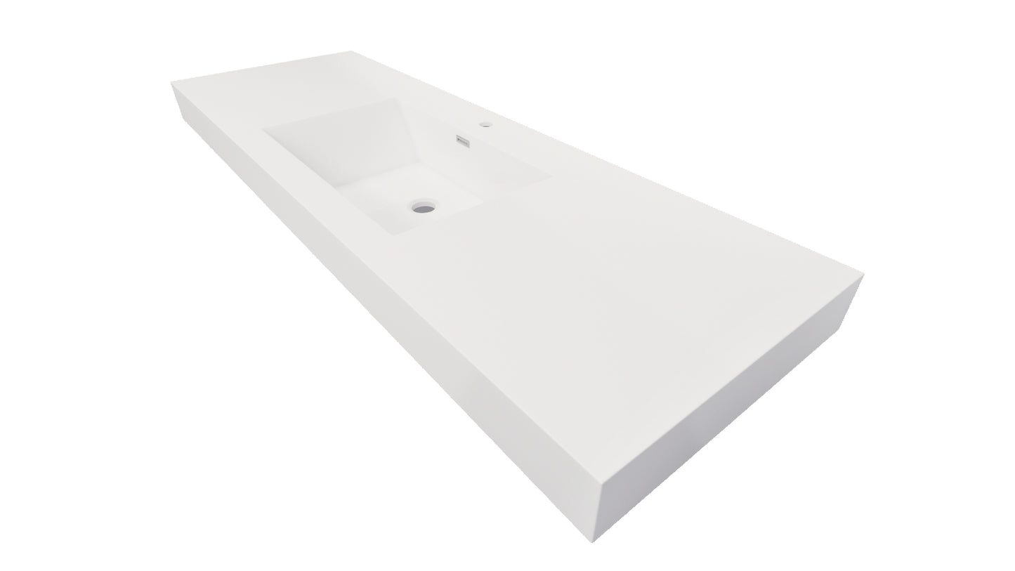 Nobel 60'' Width Single Sink and 4'' Thickness Acrylic Sink