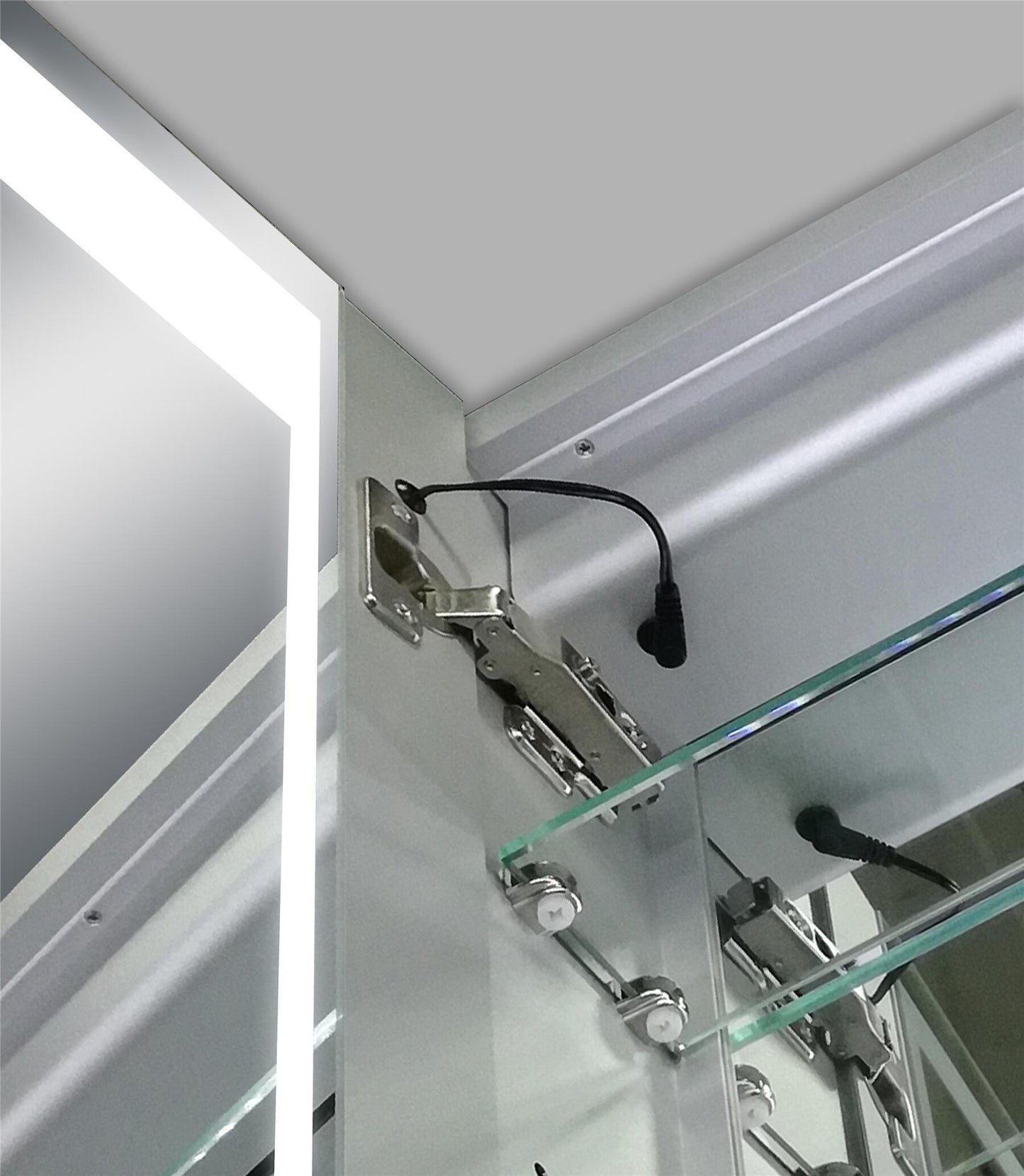 Beselare 20'' Surface Mount Frameless 1 Door Medicine Cabinet with 2 Shelves and LED Lighting
