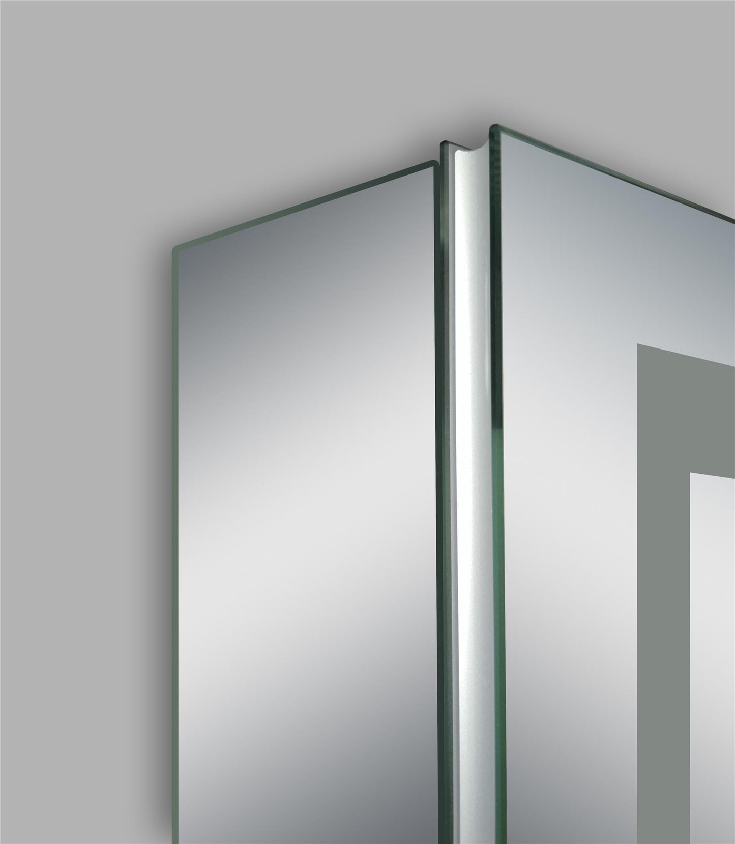 Beselare 20'' Surface Mount Frameless 1 Door Medicine Cabinet with 2 Shelves and LED Lighting
