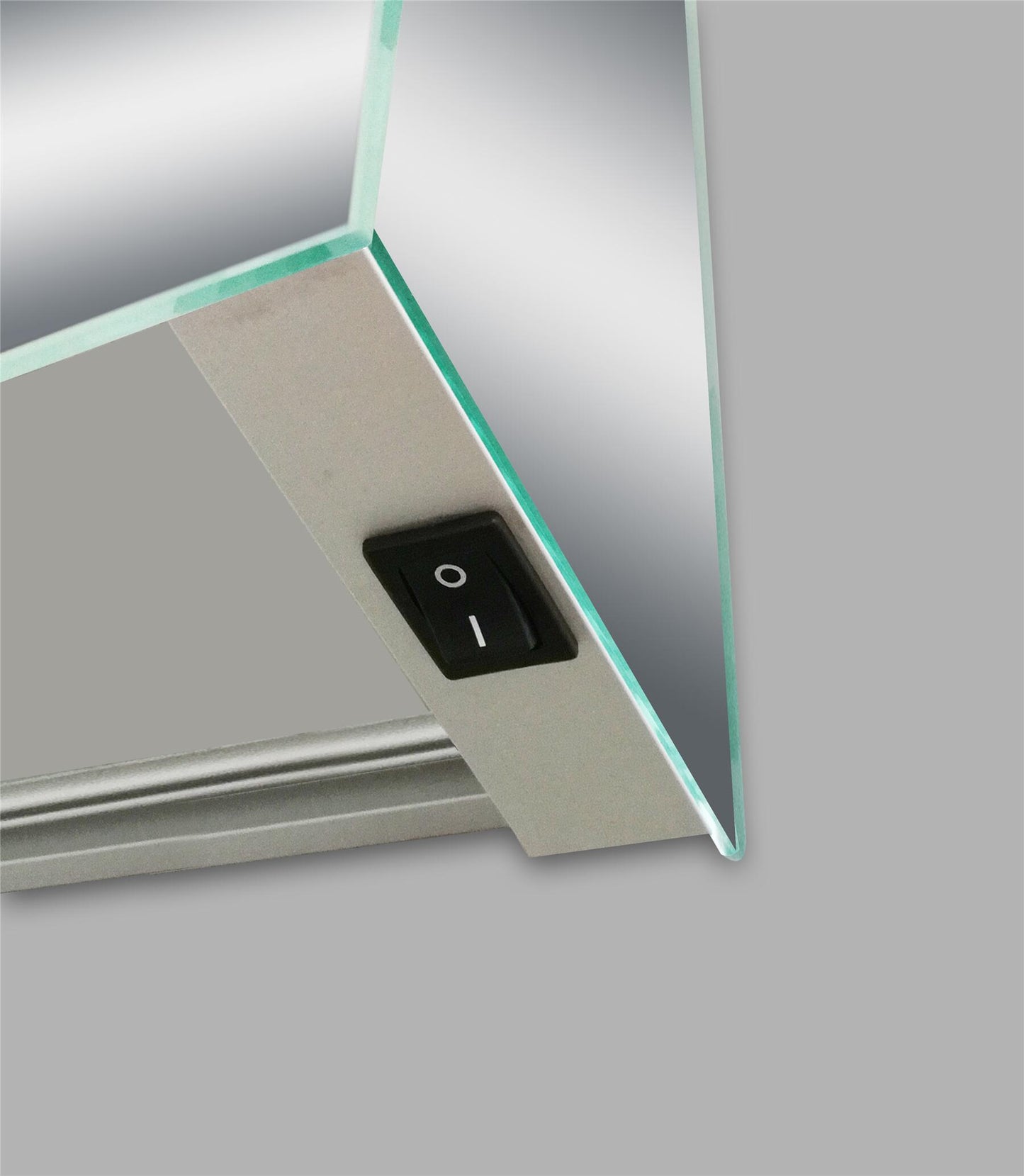 Beselare 20'' Surface Mount Frameless 1 Door Medicine Cabinet with 2 Shelves and LED Lighting
