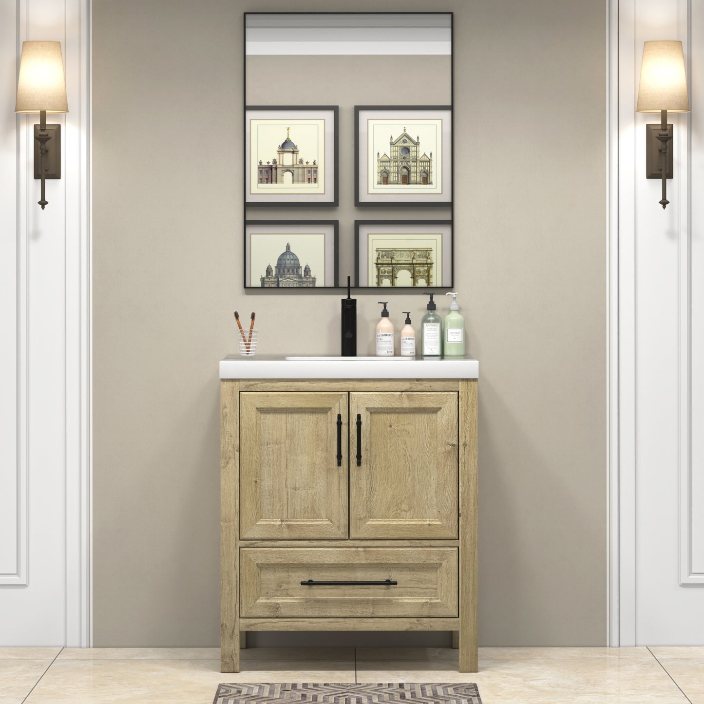 VIV 30 Inch Solid Wood Freestanding Vanity in Oak by Better Vanity Vanities