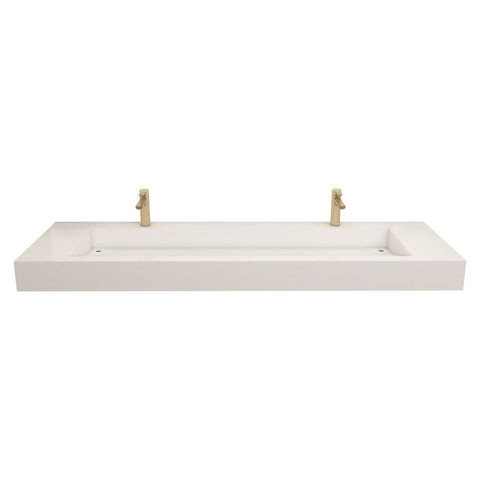 Bethany 72" Reinforced FLX Acrylic Double Sink Countertop