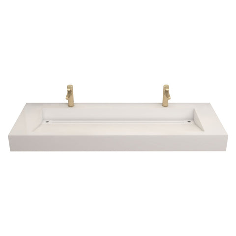 Bethany 60" Reinforced FLX Acrylic Double Sink Countertop