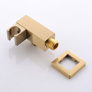 Amelia Gold Brushed Shower Set w/ 10" Square Rain Shower and Handheld