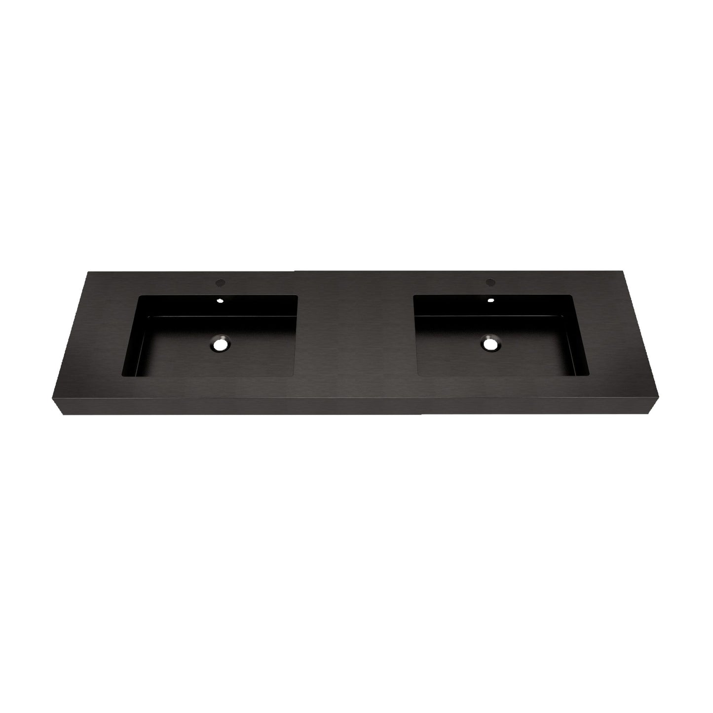 Max 72" Black Stainless Steel Double Sink - Bathroom Vanity Sink | Better Vanity Premium Bathroom Vanity & Storage USA