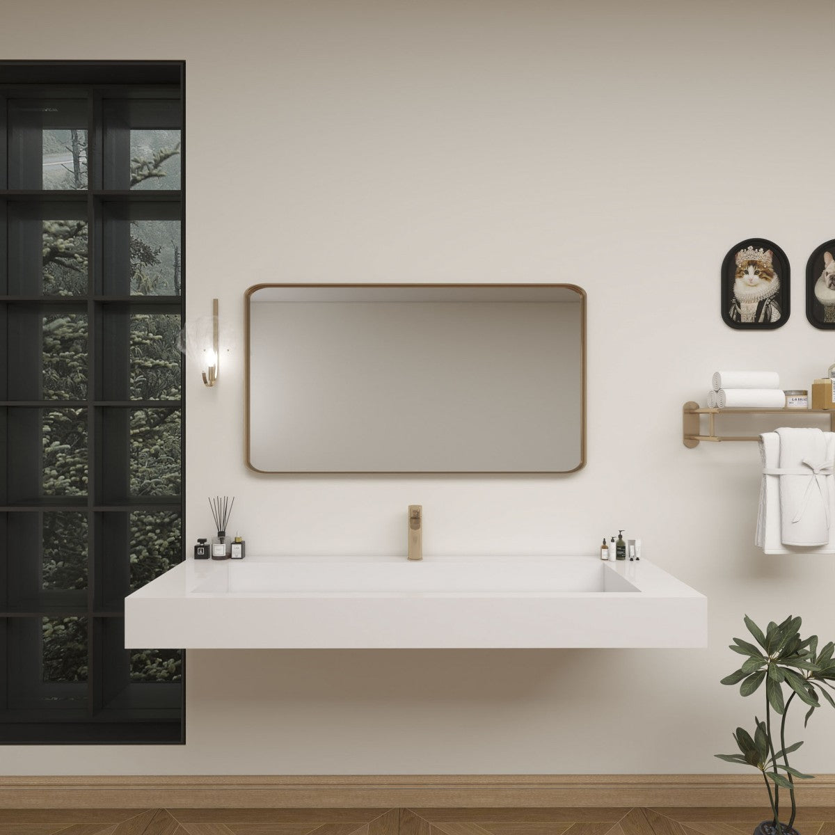 Bethany 60" Reinforced FLX Acrylic Single Sink Countertop