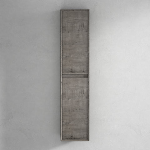 Kingdee 14" Smoke Oak Linen Side Cabinet