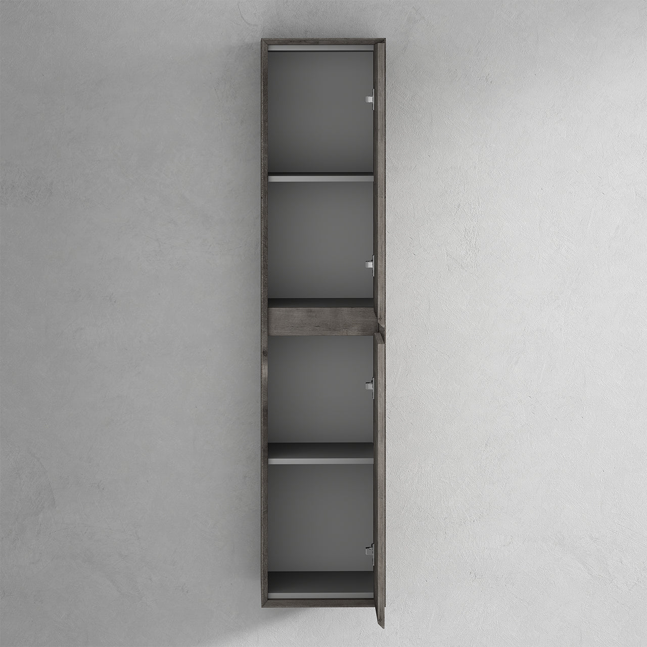 Kingdee 14" Smoke Oak Linen Side Cabinet