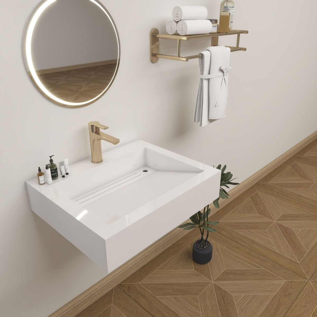 Bethany 24" Reinforced FLX Acrylic Single Sink Countertop