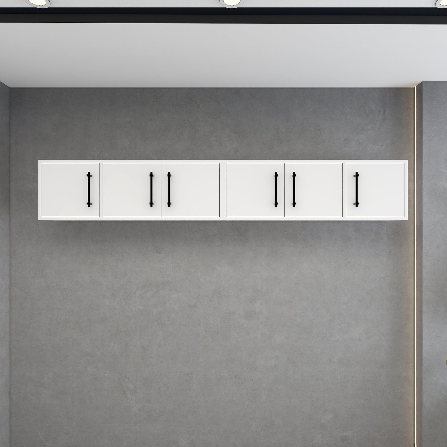 Victoria 84" Solid Wood Overhead Bathroom Vanity Linen Cabinet in Gloss White by Better Vanity