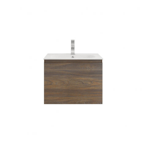 Aipo 24" Rosewood Wall Mounted Vanity with Reinforced Acrylic Sink