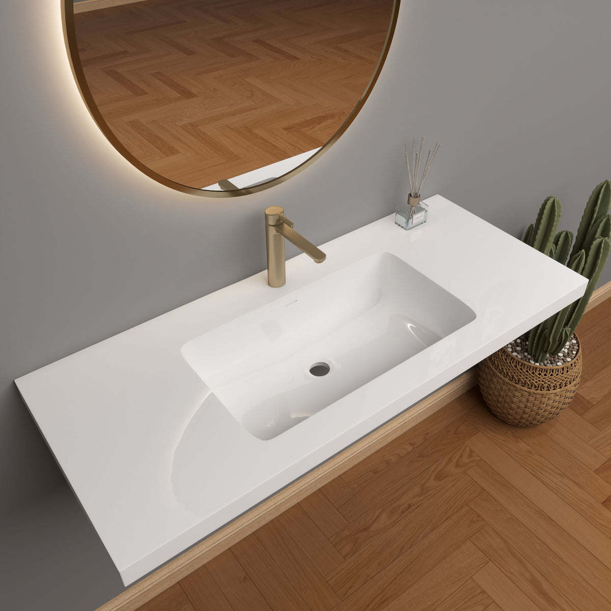 NB Reinforced Acrylic Sink Top 24" - 84"-Better Vanity