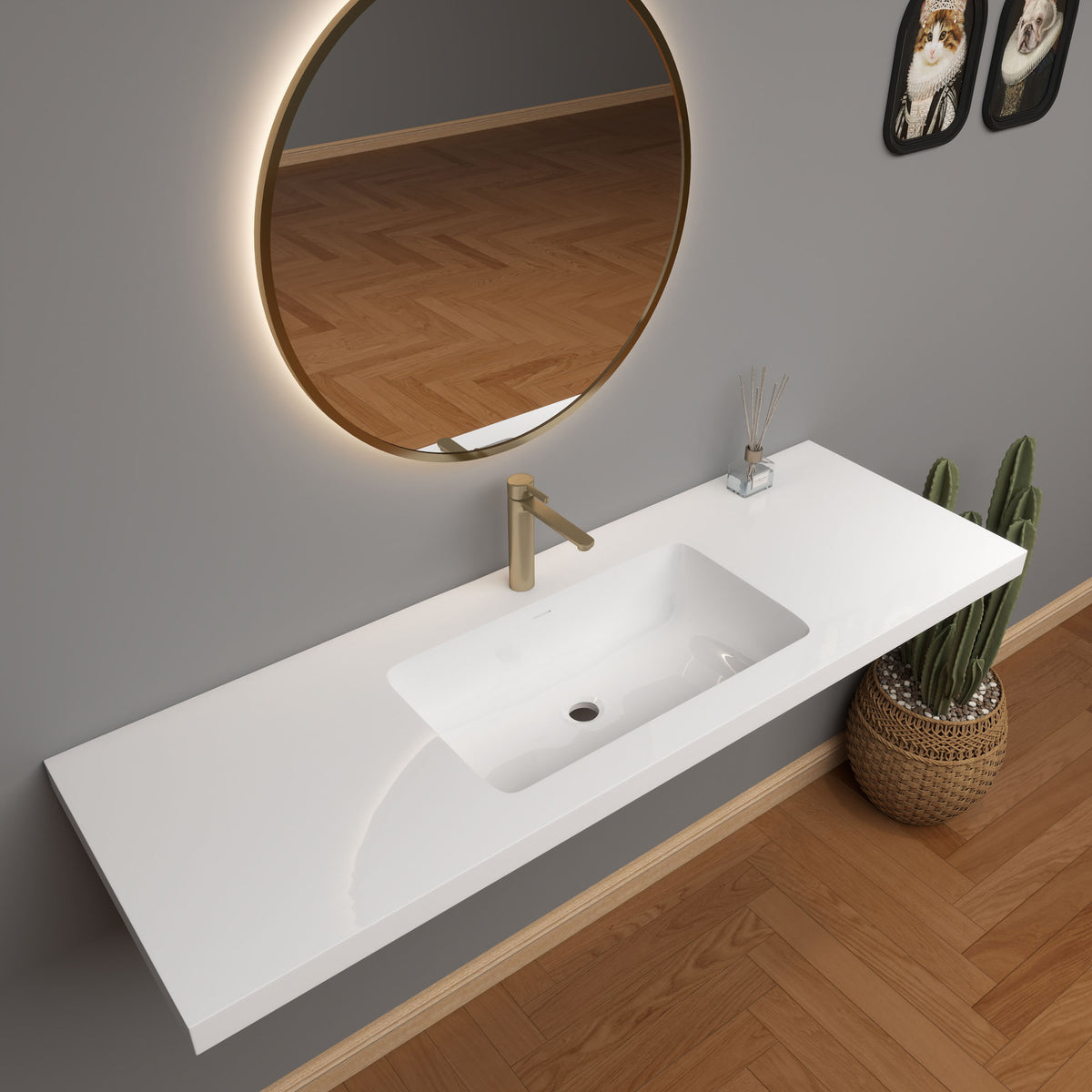 NB Reinforced Acrylic Sink Top 24" - 84"-Better Vanity