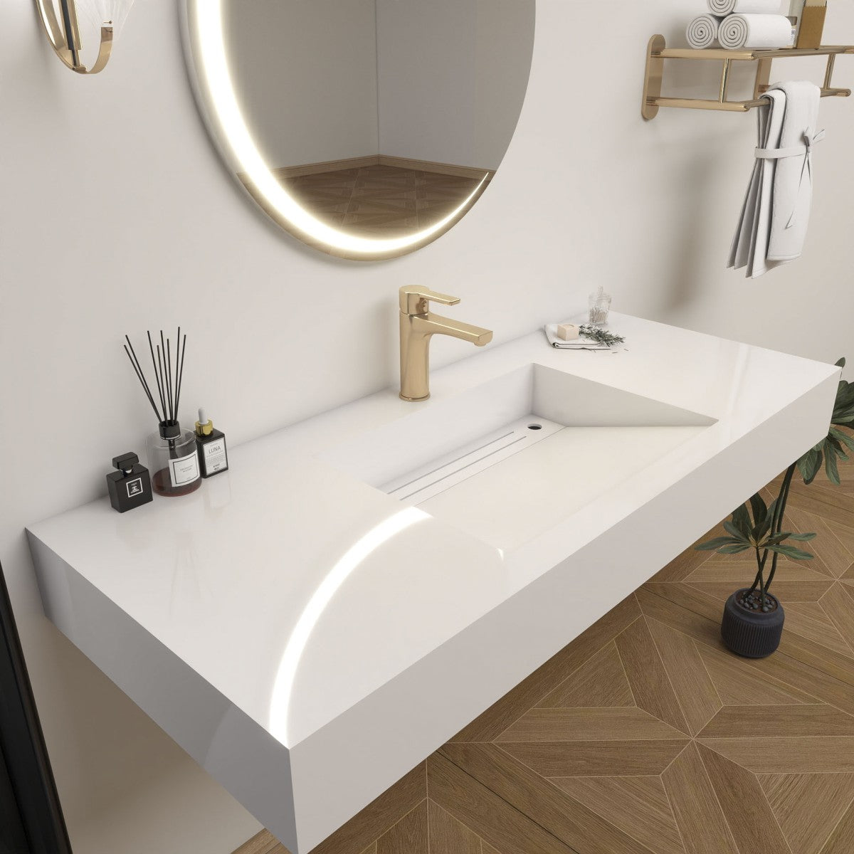 Bethany 48" Reinforced FLX Acrylic Single Sink Countertop