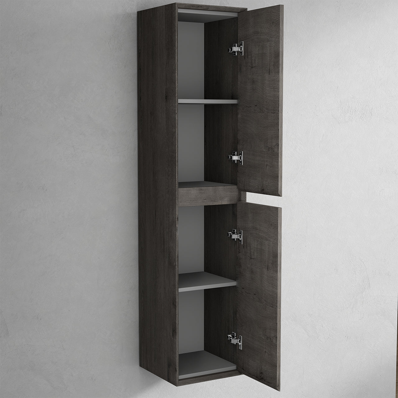 Kingdee 14" Smoke Oak Linen Side Cabinet