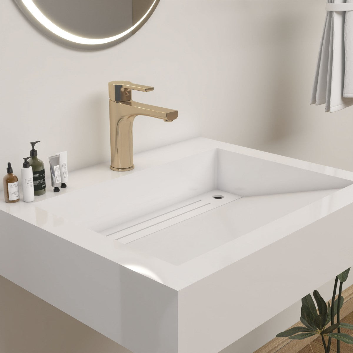 Bethany 24" Reinforced FLX Acrylic Single Sink Countertop