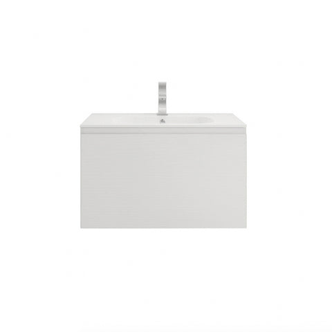 Aipo 30" Matte White Wall Mounted Vanity with Reinforced Acrylic Sink