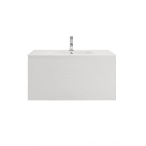 Aipo 36" Matte White Wall Mounted Vanity with Reinforced Acrylic Sink
