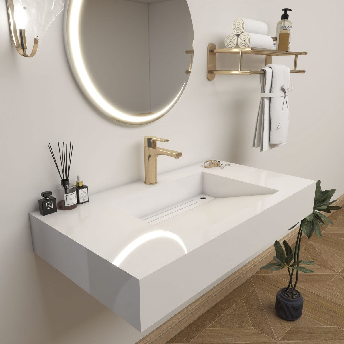 Bethany 36" Reinforced FLX Acrylic Single Sink Countertop