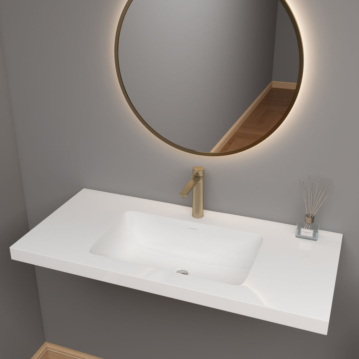 NB Reinforced Acrylic Sink Top 24" - 84"-Better Vanity