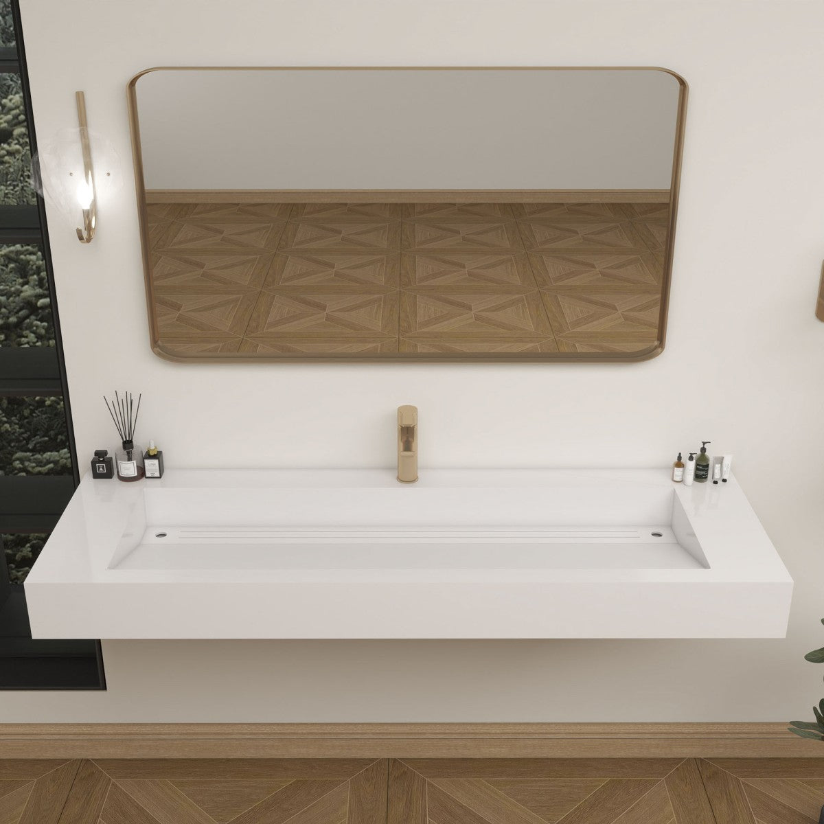 Bethany 60" Reinforced FLX Acrylic Single Sink Countertop