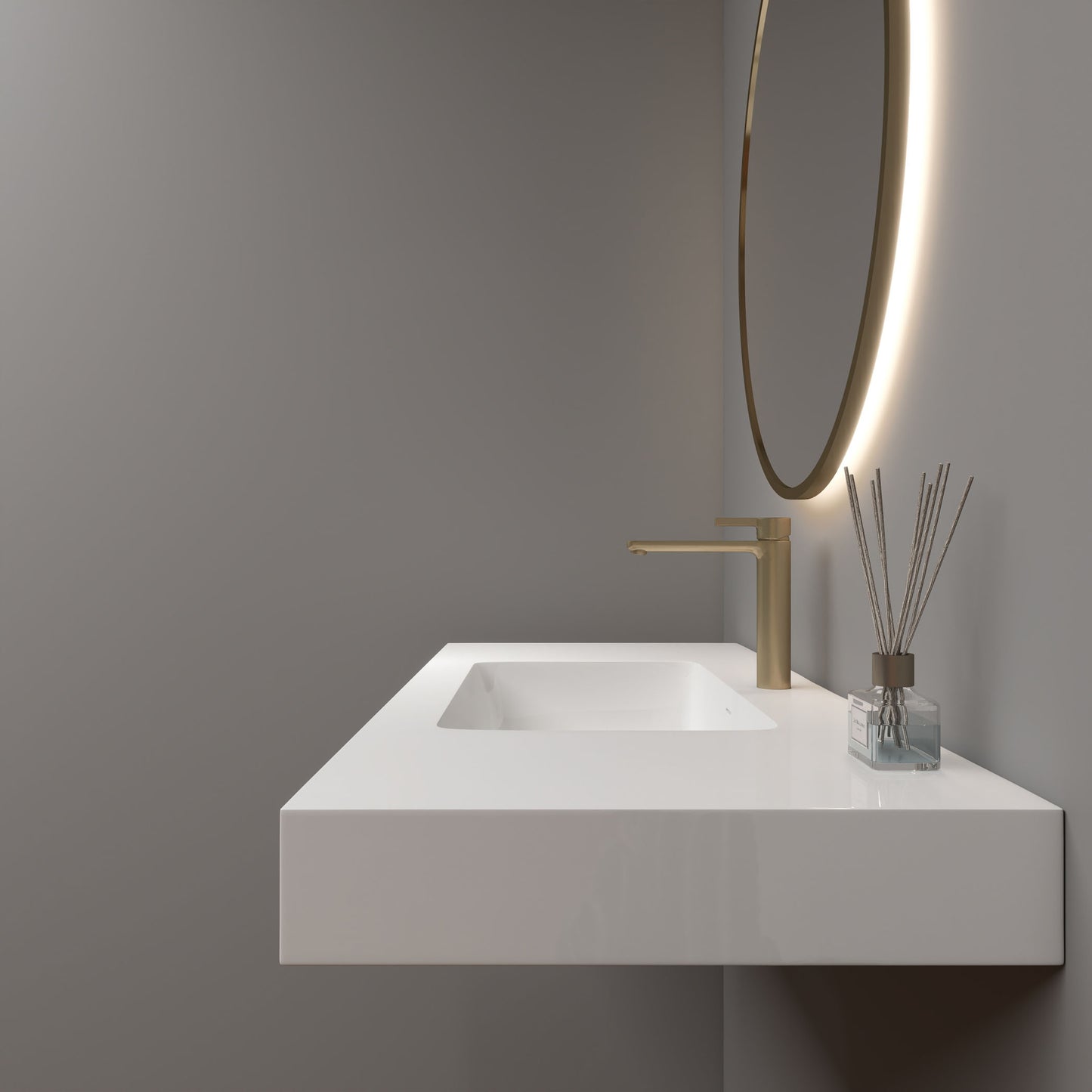 LB Reinforced Acrylic Sink Top 24" - 84"