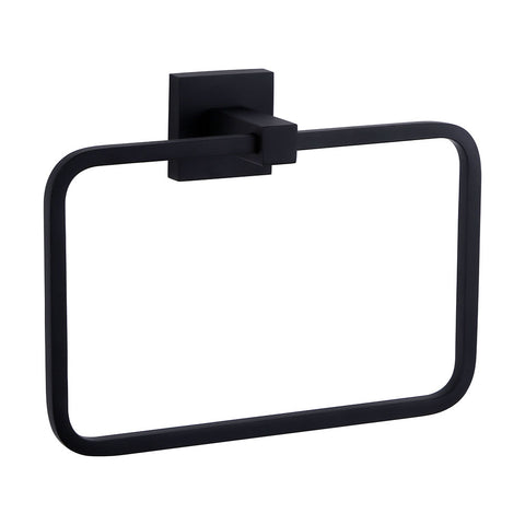 Brooke Matte Black Towel Ring