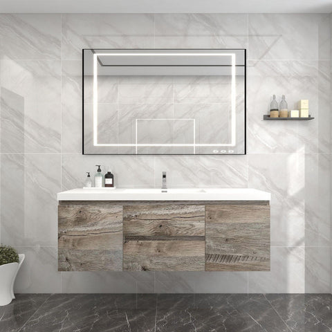 BOW 60 Single Sink Natural Wood - Better Vanity