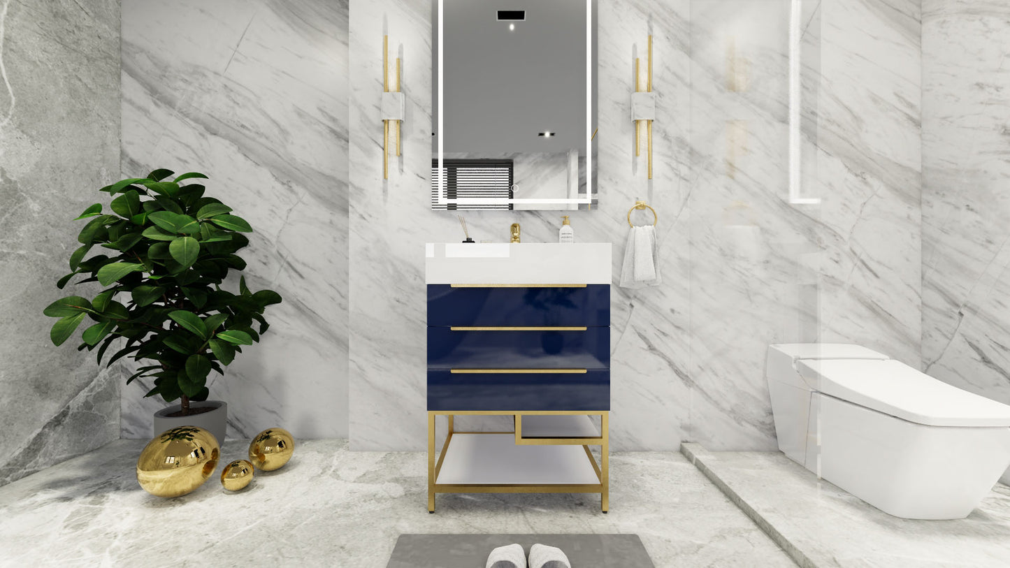 Bethany 24" Freestanding Modern Vanity in Night Blue