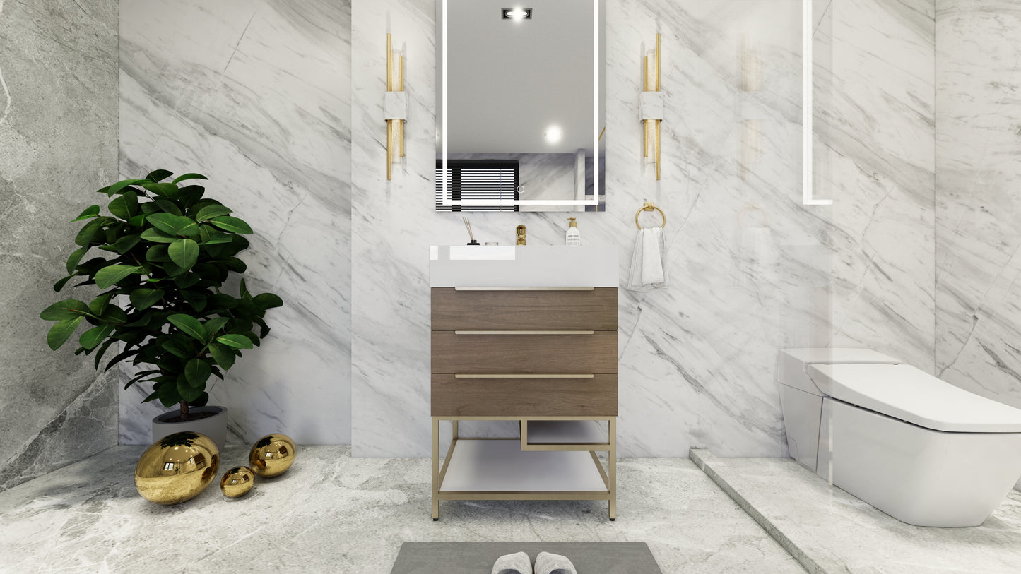 Bethany 24" Freestanding Vanity in Light Oak