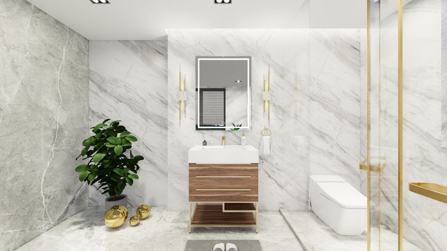 Bethany 30" Freestanding Modern Vanity in White Oak