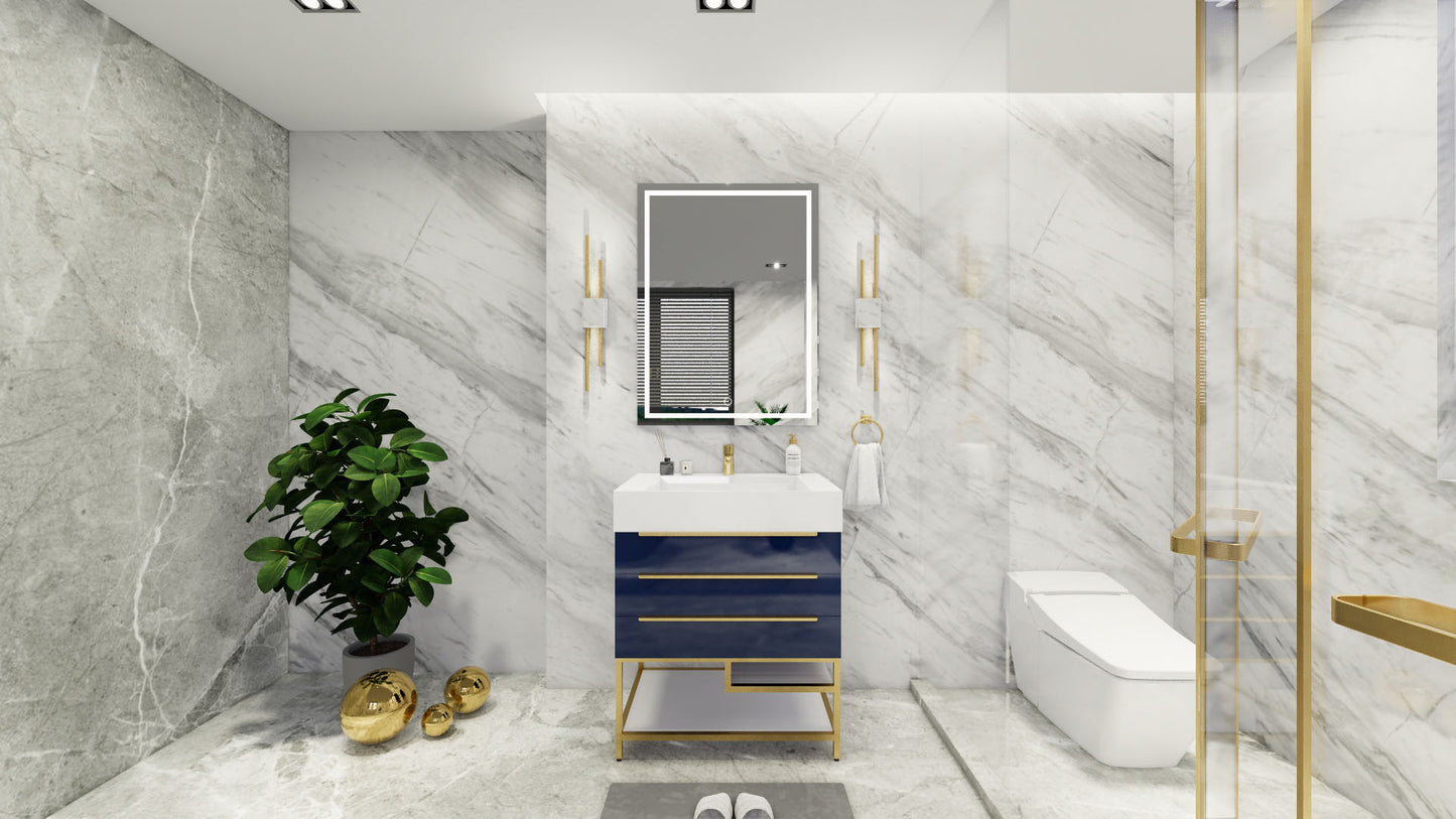 Bethany 30" Freestanding Modern Vanity in Night Blue