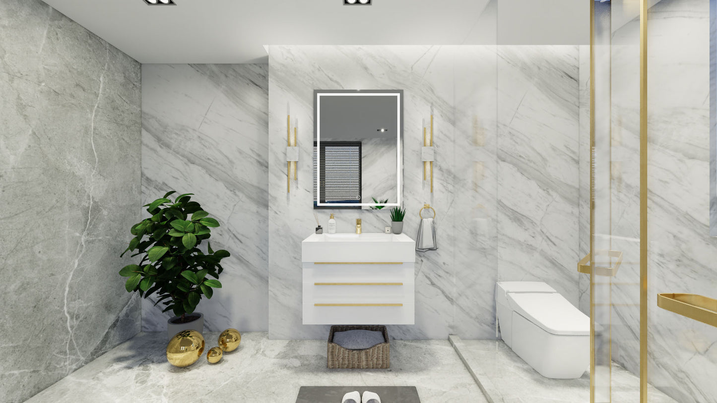 Bethany 30" Floating Vanity in Gloss White