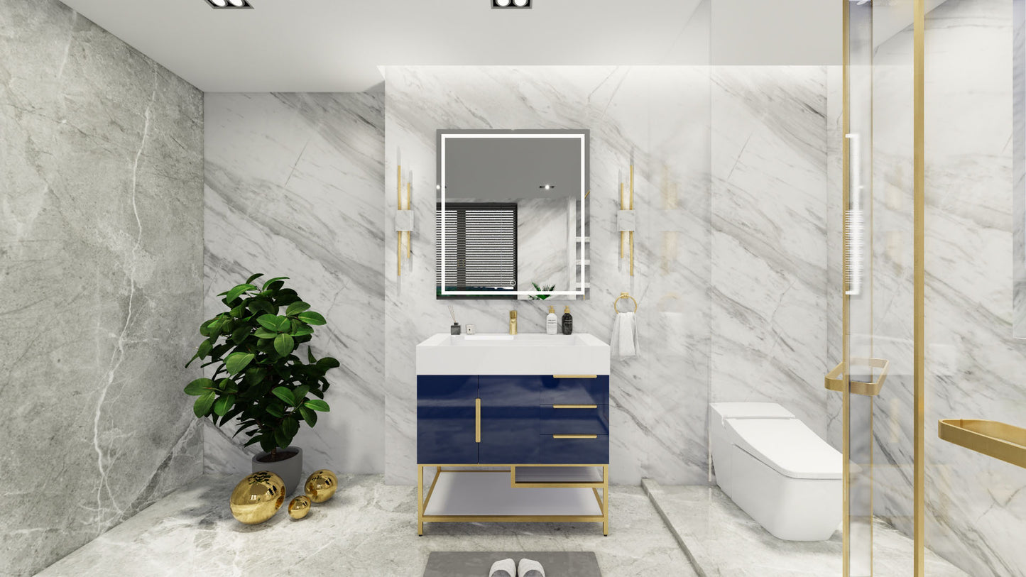 Bethany 36" Freestanding Modern Vanity in Night Blue
