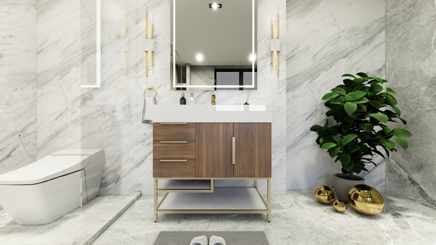 Bethany 36" Freestanding Vanity in Rosewood