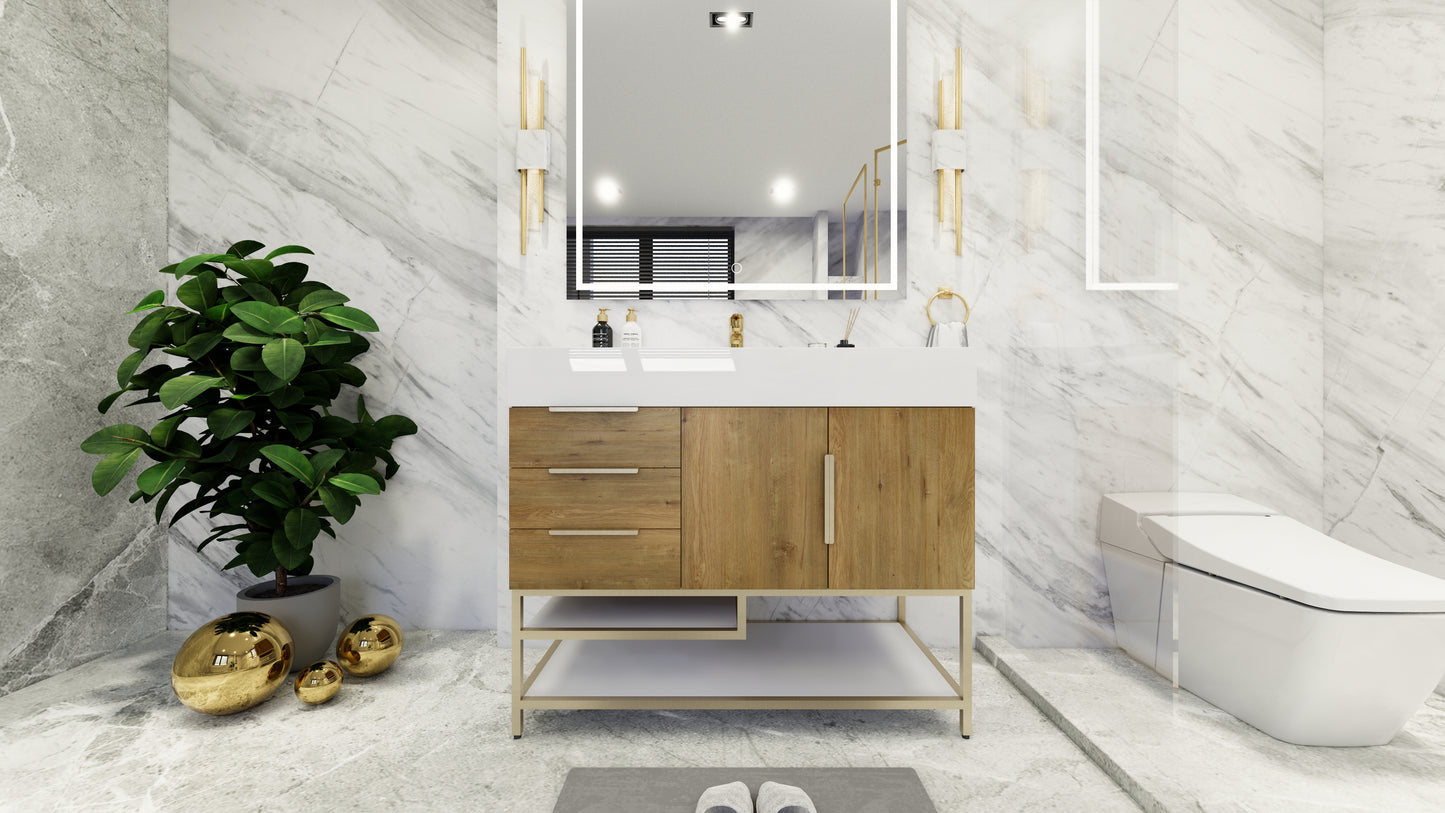 Bethany 42" Freestanding Vanity in Teak Oak