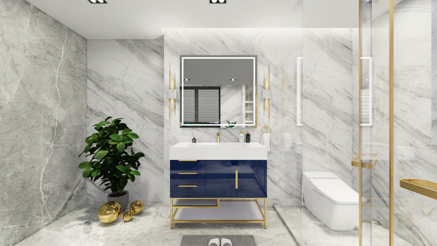 Bethany 42" Freestanding Modern Vanity in Night Blue