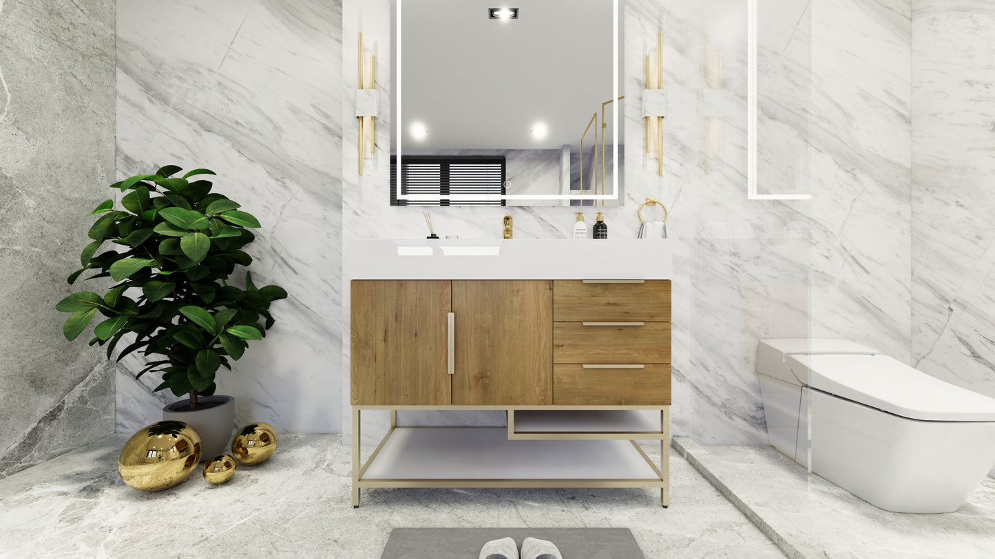 Bethany 42" Freestanding Vanity in Teak Oak