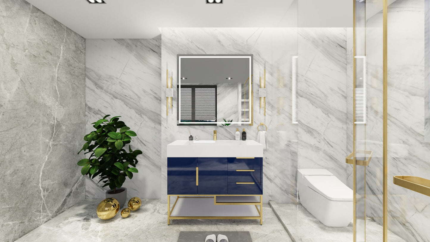 Bethany 42" Freestanding Modern Vanity in Night Blue