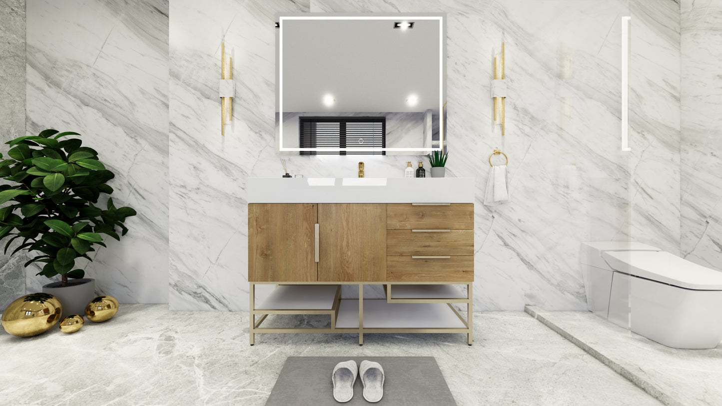 Bethany 48" Freestanding Vanity in Teak Oak
