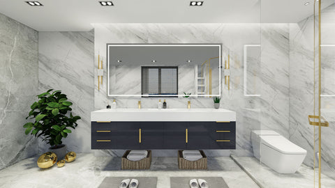 Bethany Wall Mounted Floating Bathroom Vanity with Reinforced Acrylic Sink | Better Vanity Nationwide Bathroom Vanity Supplier & Wholesaler