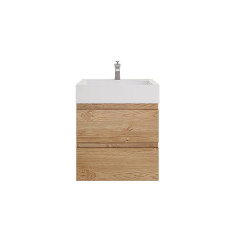 Monterey 24" New England Oak Wall Mounted Vanity with Reinforced Acrylic Sink