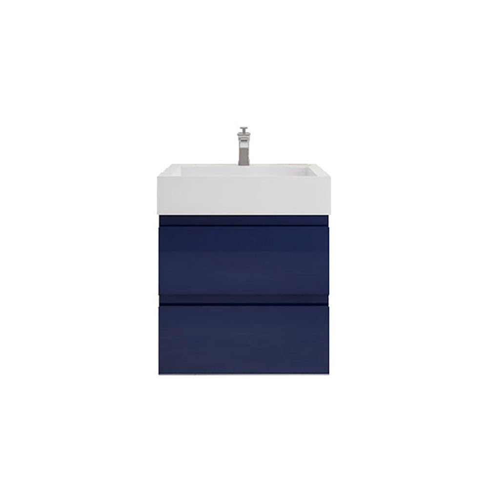 Monterey 24" Night Blue Wall Mounted Vanity with Reinforced Acrylic Sink