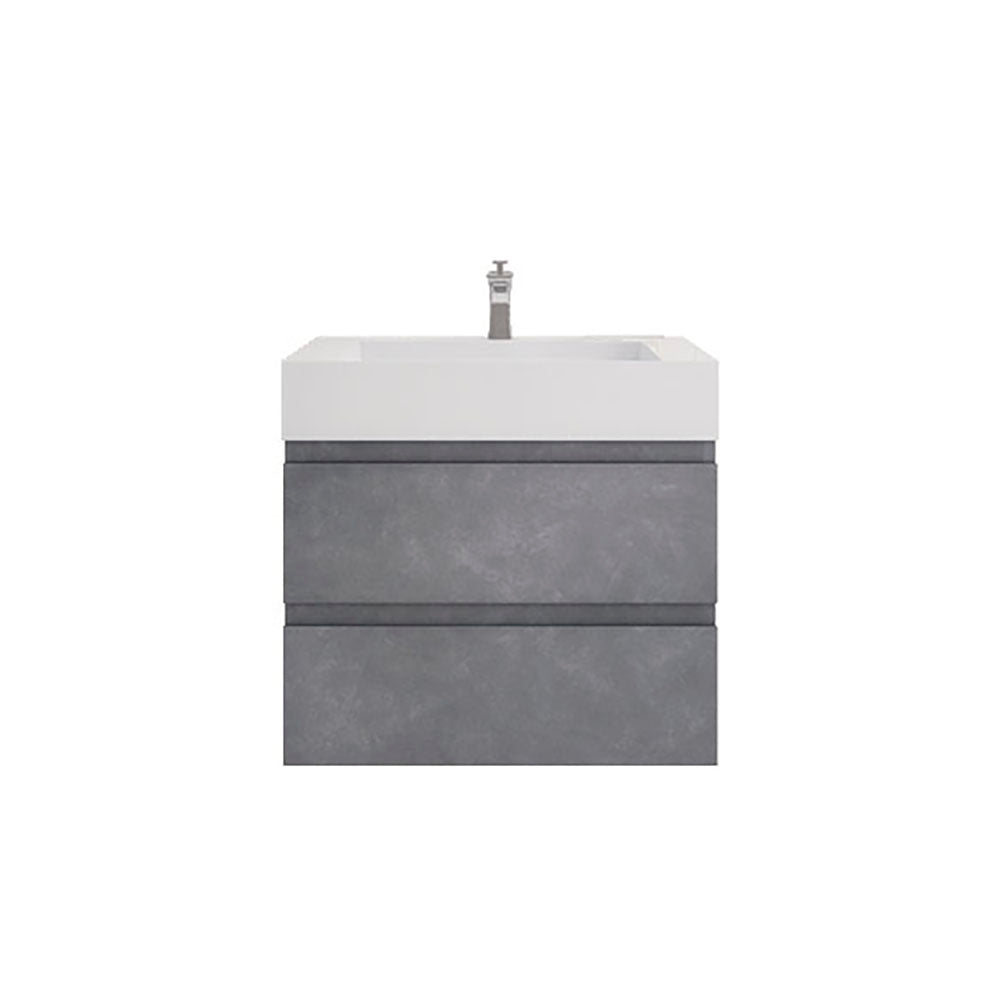 Monterey 30" Cement Gray Wall Mounted Vanity with Reinforced Acrylic Sink