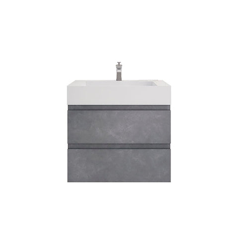 Monterey 30" Cement Gray Wall Mounted Vanity with Reinforced Acrylic Sink