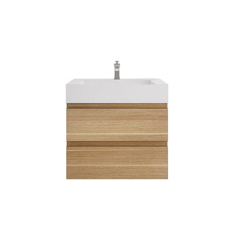 Monterey 30" White Oak Wall Mounted Vanity with Reinforced Acrylic Sink