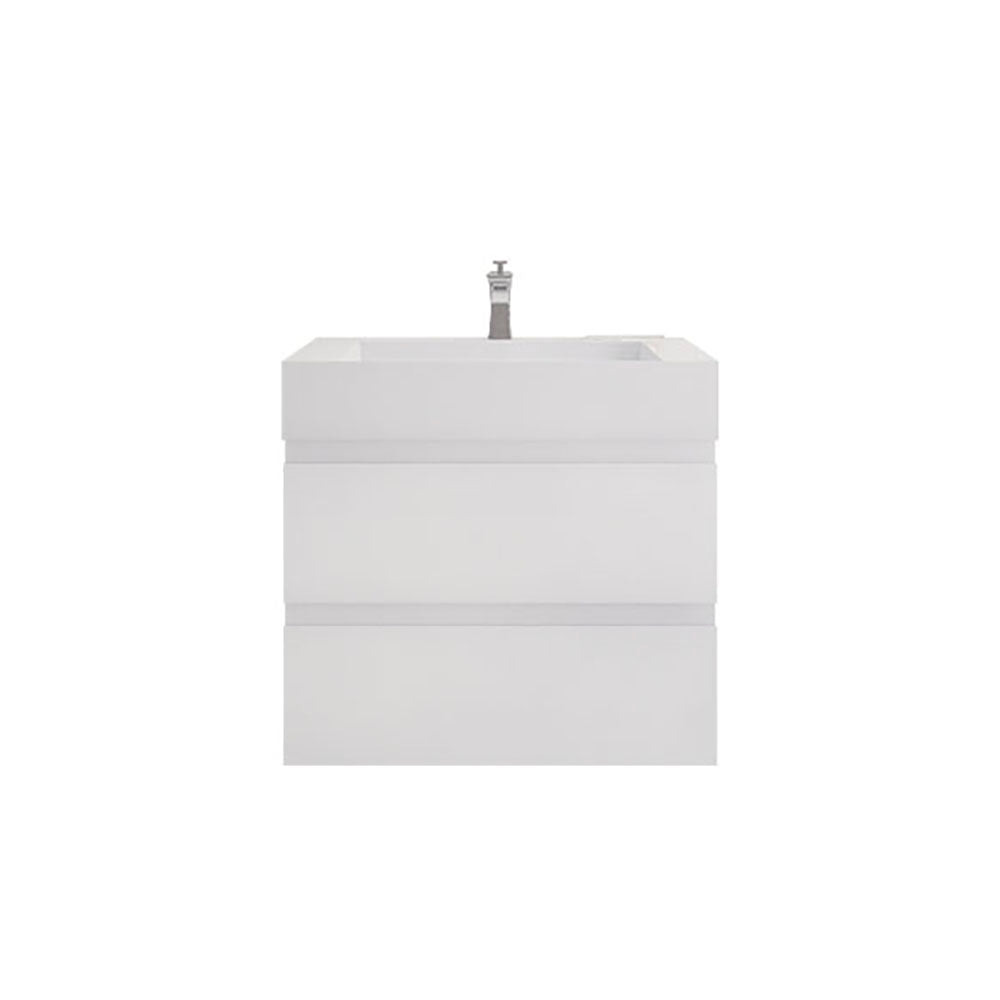 Monterey 30" Glossy White Wall Mounted Vanity with Reinforced Acrylic Sink